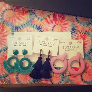 Sugarfix Brand, 3 different fashion earrings/NWT